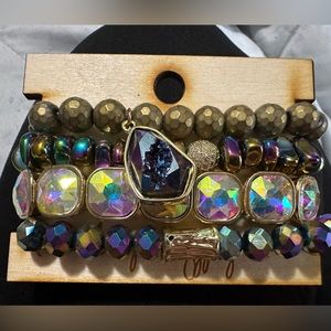 Keep It Gypsy stretch bracelet stack. New. Never worn.